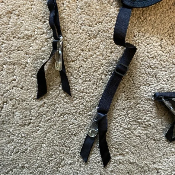 VINTAGE VAN RAALTE BLACK SHEER BUSTIER CORSET WITH GARTERS SIZE 34B - Picture 4 of 15